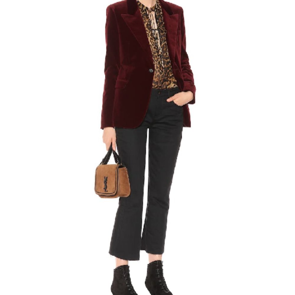 Saint Laurent Blaze  Studded And Laced Ankle Boots - Picture 8 of 11